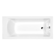 Kép 1/3 - M-Acryl Fresh 160x70 egyenes fürdőkád + kádláb, fehér