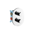 Kép 1/6 - Ravak Chrome CR 067.00 Falba süllyesztett csaptelep, háromutas, termosztátos, R-box-hoz Multi