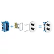Kép 2/6 - Ravak Chrome CR 067.00 Falba süllyesztett csaptelep, háromutas, termosztátos, R-box-hoz Multi