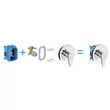 Kép 2/4 - Ravak Chrome CR 066.00 Falba süllyesztett csaptelep váltó nélkül, R-box-hoz
