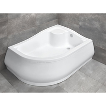 Radaway Korfu E 100x80 íves aszimmetrikus zuhanytálca szifonnal, lábbal, levehető előlappal Balos