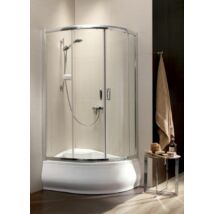 Radaway Premium Plus E 1700 120x90x170 íves aszimmetrikus zuhanykabin átlátszó üveggel, görgős