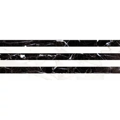 Valore - Carrara Relieve Stripe Albinegro Brillo B.G. 20x60 I.oszt