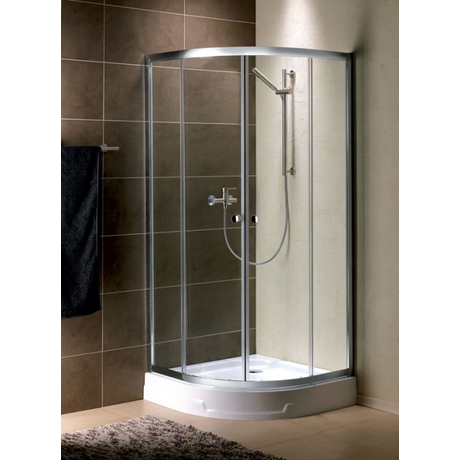 Radaway Premium A 1900 90x90x190 íves zuhanykabin átlátszó üveggel, görgős