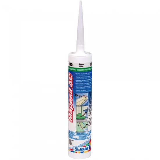 Mapei Mapesil AC 100 fehér szaniter szilikon 310 ml