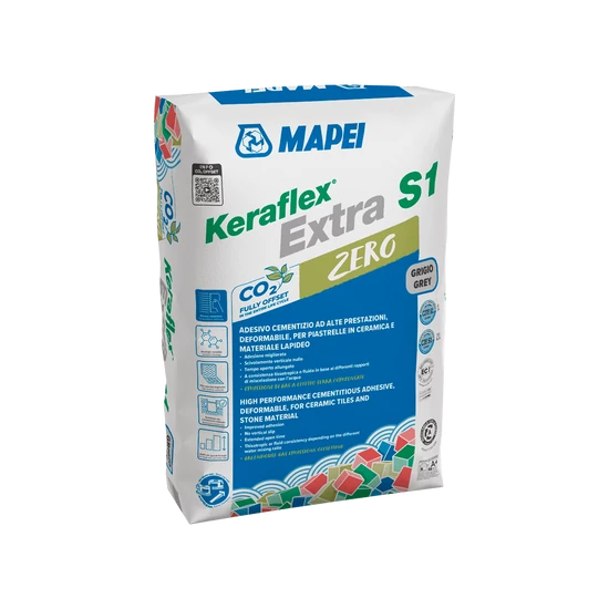 Mapei Keraflex Extra S1 ZERO csemperagasztó (C2TES1) - szürke 25 kg